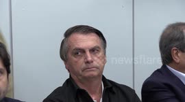 Former President Jair Bolsonaro speaks at press conference in Sao Paulo, Brazil