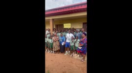 Victor Osimehn pays a visit to his Primary School
