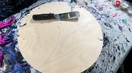 The gorgeous 'Rainbow Swipe' masterpiece will make you fall in love with fluid art