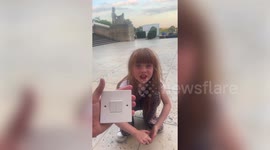 Wholesome moment dad convinced daughter she turned on the lights of Eiffel Tower - using a light switch