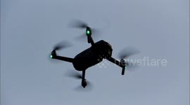 A Unmanned Aerial Vehicle Flies in The Sky in Yichang, China