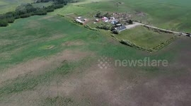 Tornado Damage Near Didsbury, AB