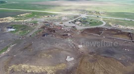 Tornado Damage Near Didsbury, AB