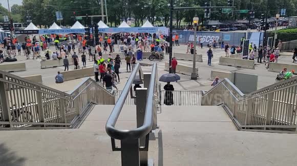 Nascar Chicago North Entrance early in the morning