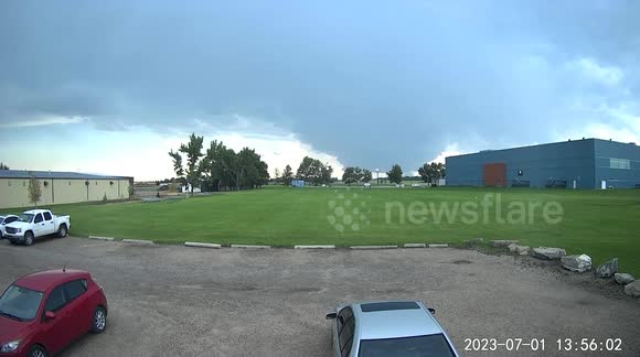 Canada Day tornado strikes central Alberta: security camera shows moment tornado forms