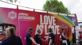 Premiership footaball clubs support Pride in Buses and trucks