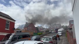 House fire in Barry, Wales