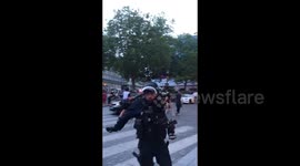 Attempts To Start A Protest Are Nipped in The Bud in Paris, France