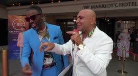 Casualty actor Charles Venn and Sandro Farmhouse talk all things Strictly Come Danceing at The Tric Awards 2023