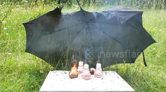 YouTuber tests how umbrella fares against barrage of match heads