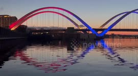 Spectacular independence: Douglass Bridge lights up with patriotic colors