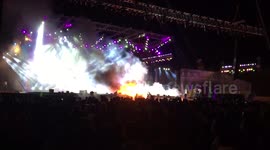Stage catches fire while dancers perform at Indian cultural event