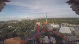 Sheikra Rollercoaster front seat POV, GoPro Hero4