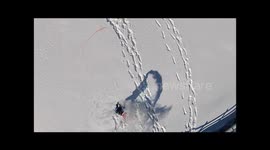 Drone captures boiling water turning to mist from cocktail shaker