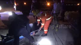 'Snoring drunk man' fished from China river by firefighters