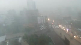 Intense spring rainstorm in Dhaka, Bangladesh