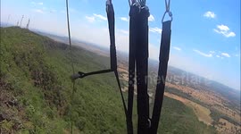 Parapente com vento forte - Paraglindig crash