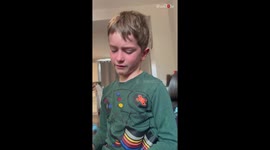 Empathic young boy wants to give all his money away for charity
