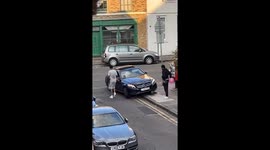 Driver who 'inhaled hippy crack' after crashing Mercedes is hunted by police