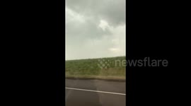 An Impending Tornado Is Seen in Denver, CO, USA
