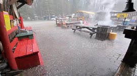 Storm Dumps a Lot of Hail in Alberta