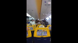Chaos as passengers attempt to break up fight on Ryanair flight to London