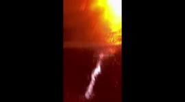 Terrifying moment woman is struck by lightning in western Russia