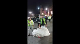 Bride In Wheelbarrow Taken To Burgers