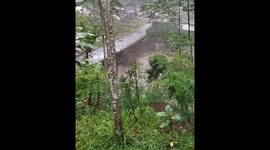 Devastating flash floods in Lumajang: bridge to Malang washed away
