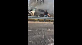 Everyday Samaritans rescue woman from burning car in heroic act