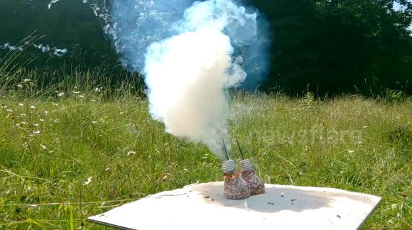 Chain Reaction of Burning Match Heads in Light Bulbs