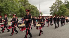 Bangor, Down: Thousands watch Orange Parade. Rain doesn’t dampen celebrations