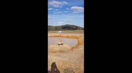 Surfing puddles in absence of ocean