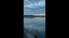North sea of Costal England with a stunning view of tyne river.