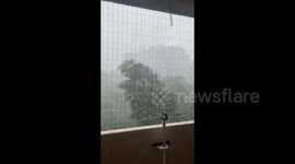 Heavy Rains Flood Roads, Basements and Sewers in Montreal, Canada