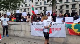 Oromo community in the UK protesting against the Ethiopian governments