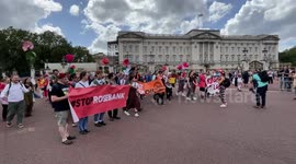 'Stop Rosebank' march through central London organized by Fossil Free London