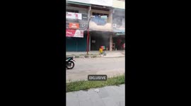 kebakaran jln Wirapati pasar sungai durian Sintang provinsi Kalimantan Barat Indonesia ,kejadian terjadi pada tanggal 16 july 2023