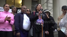 Chris kaba's Mother gives a speech at a Vigil held for Nahel Merzouk