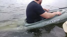 My brother and I were kayaking Pt. 1. Well will he sink? Yes