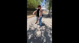 Guy Rips His Pants While Playing Around With Friend