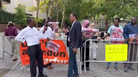 People in New York, USA Peacefully Protest Ongoing Conflict in Sudan