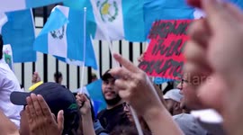 Supporters Of Presidential Candidate Bernardo Arevalo Presidential Candidate Of Semilla Movement in Guatemala city