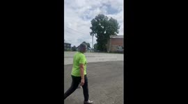 Arborist mishap sees tree collapse onto home and shop in southern Russia