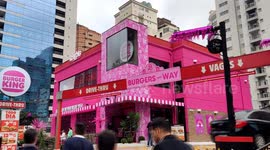 Burger King store turns into Barbie's house in Sao Paulo, Brazil, ahead of movie release