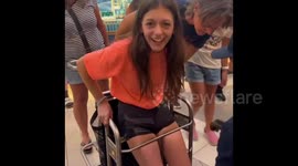 Playfully climbing a cart leads to a 2-hour rescue by Miami Fire Department