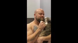 Purr-fect dance duo: heartwarming moment with Sonya in Ulan-Ude, Buryatia, Russia