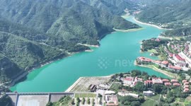 Renhe Reservoir Water Conservancy Scenic Area in Qingzhou, China