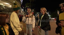 Australia Fans play 'Trivia Tennis' Australia World Cup Edition