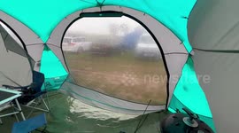 Camping in horrendous wind and rain at an air show at Fairford uk 2023.